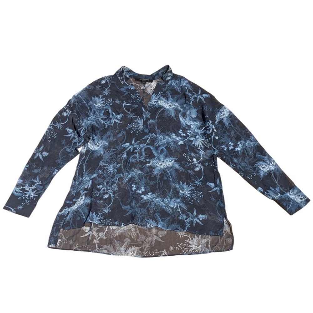 AllSaints Shirt Sheer‎ Dark Fairy Whimsygoth Witchy All Over Women's XS